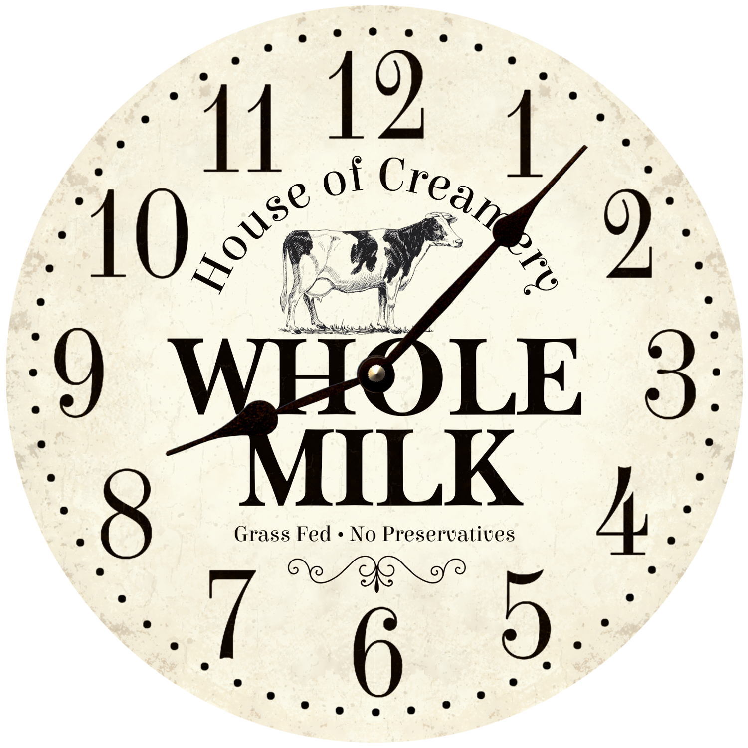 Milk Clock Farmhouse Dairy Clock | Time Flies Clocks