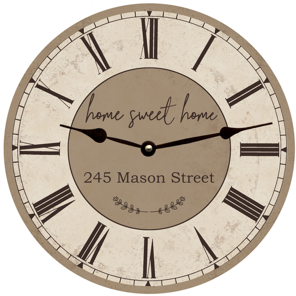 Custom Home Sweet Home Family Clock