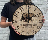 Personalized Bear Wall Clock