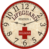 Custom Lifeguard Wall Clock - Silver Hands