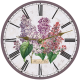 Lilac Wall Clock - Gold Hands