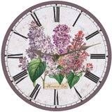 Lilac Wall Clock - Silver Hands