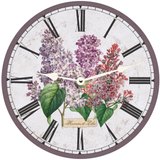 Lilac Wall Clock - White Hands