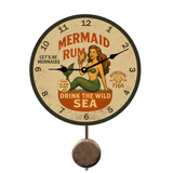 Mermaid Brand Rum Pendulum Clock