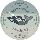 Mermaid Tide Clock - White Hands