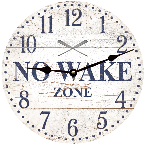 No Wake Zone Clock