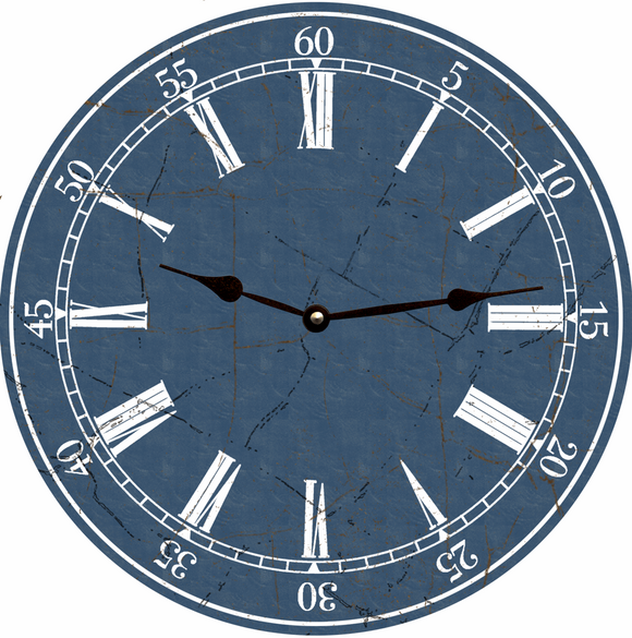 Classic Navy Blue Clock