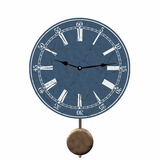 Navy Blue Wall Clock - Pendulum