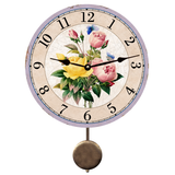 Flower Bouquet Wall Clock - Pendulum Clock