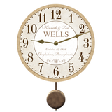Personalized Wedding Clock – Custom Names & Date - Pendulum