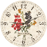 Oversized Flower Clock - Silver Hands