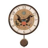 Patriotic Eagle Wall Clock - Pendulum Clock