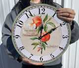 Peach Wall Clock – Handmade Fruit Kitchen Clock