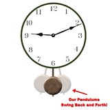 Rustic Wall Clock - swinging pendulum
