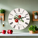 Personalized Apple Kitchen Clock