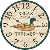 Personalized Lake Clock - Gold Hands