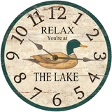 Personalized Lake Clock - Silver Hands