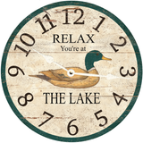 Personalized Lake Clock - White Hands