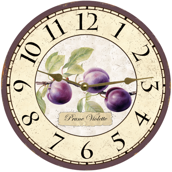 Plum Kitchen Clock