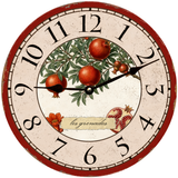 Handcrafted Pomegranate Wall Clock