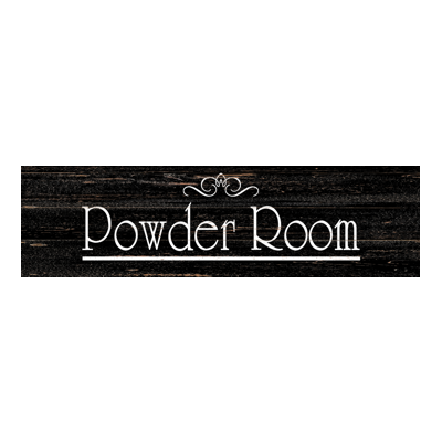 Powder Room Sign- Rustic Bathroom Sign
