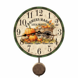 pumpkin clock with optional pendulum