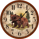 Rustic Bear Clock