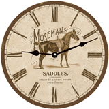 Rustic Horse Saddle Wall Clock