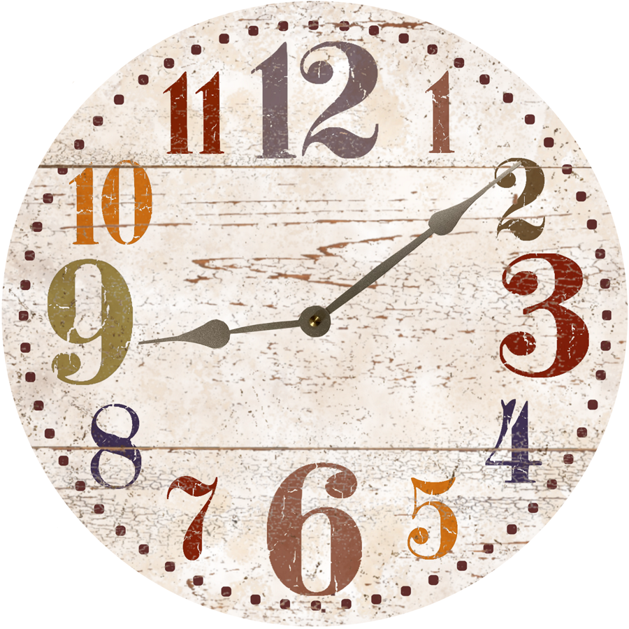 Rustic Oversized Numbers Clock | Time Flies Clocks