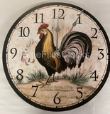 Rustic Rooster Wall Clock - 8