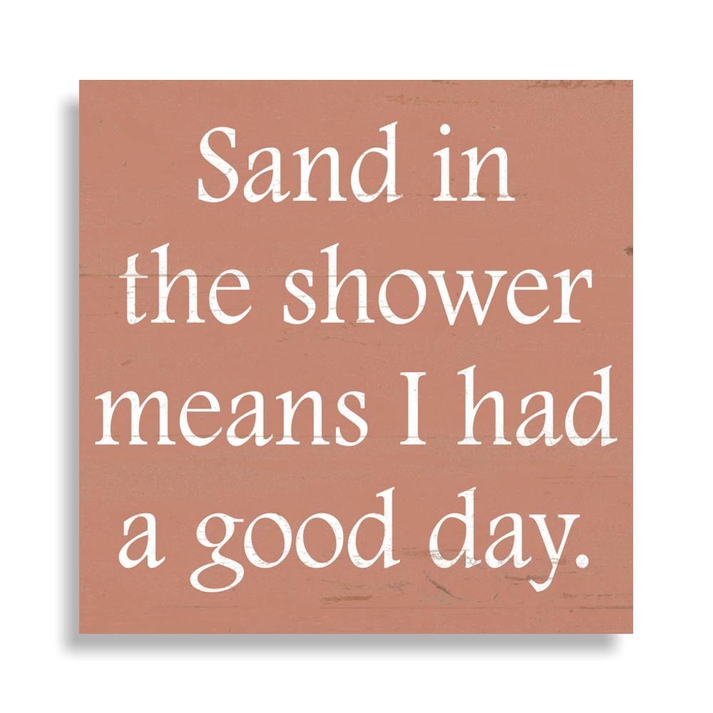 Cartello In Legno Parete Beachy Room Aesthetic - Sand In My Shower Means I Had A Good Day - Decorazione Estiva Costiera Per Casa