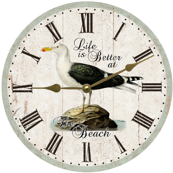 Seagull Beach House Clock