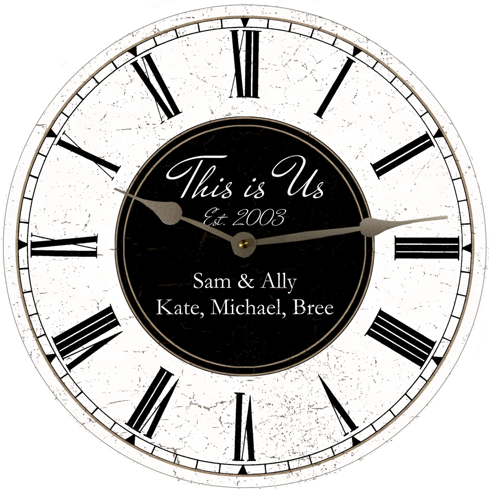 Personalized This Is Us Clock – Time Flies Clocks