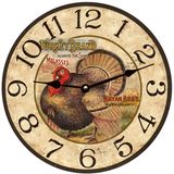 Rustic Turkey Wall Clock