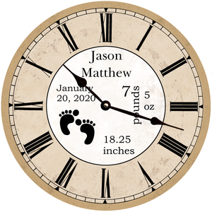 Unique Baby Announcement Clock 