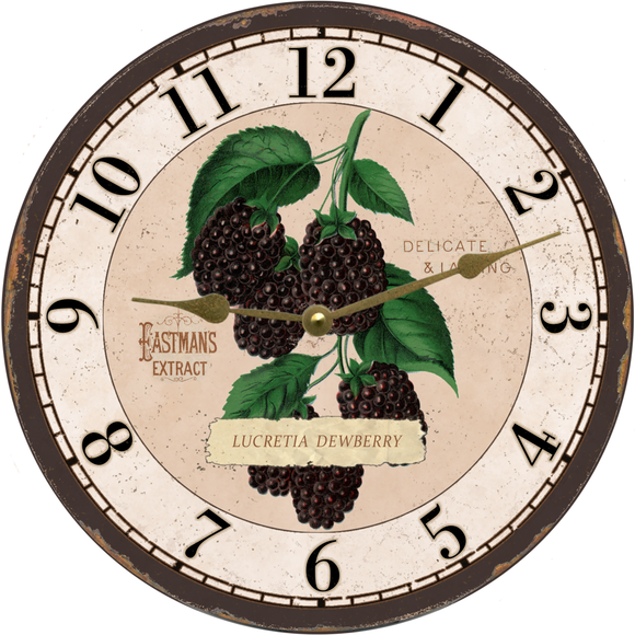 Vintage Blackberry Wall Clock