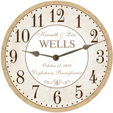 Personalized Wedding Clock – Custom Names & Date