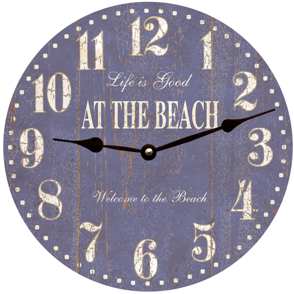 Welcome To The Beach Clock