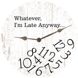 Whatever I'm Late Anyway Wall Clock - Silver Hands