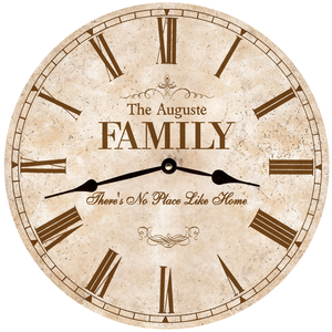 White Family Name Clock