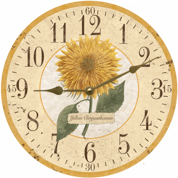 Chrysanthemum Wall Clock