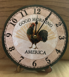 Rooster Wall Clock - on stand