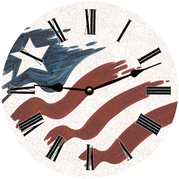 American Flag Clock