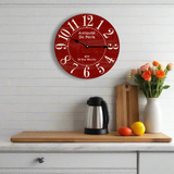 Red Farmhouse Clock