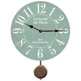 French Clock- Antiquite de Paris Clock- Seafoam Clock