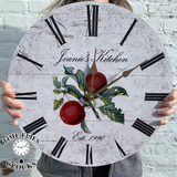 Personalized Apple Kitchen Clock