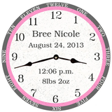 Personalized Baby Clock- Newborn Clock