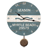 Personalized Beach Badge Clock – Add Your Favorite Beach Name