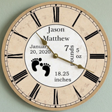 Unique Baby Announcement Clock – Custom Birth Details