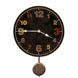 Artisan Black Rustic Pendulum Clock